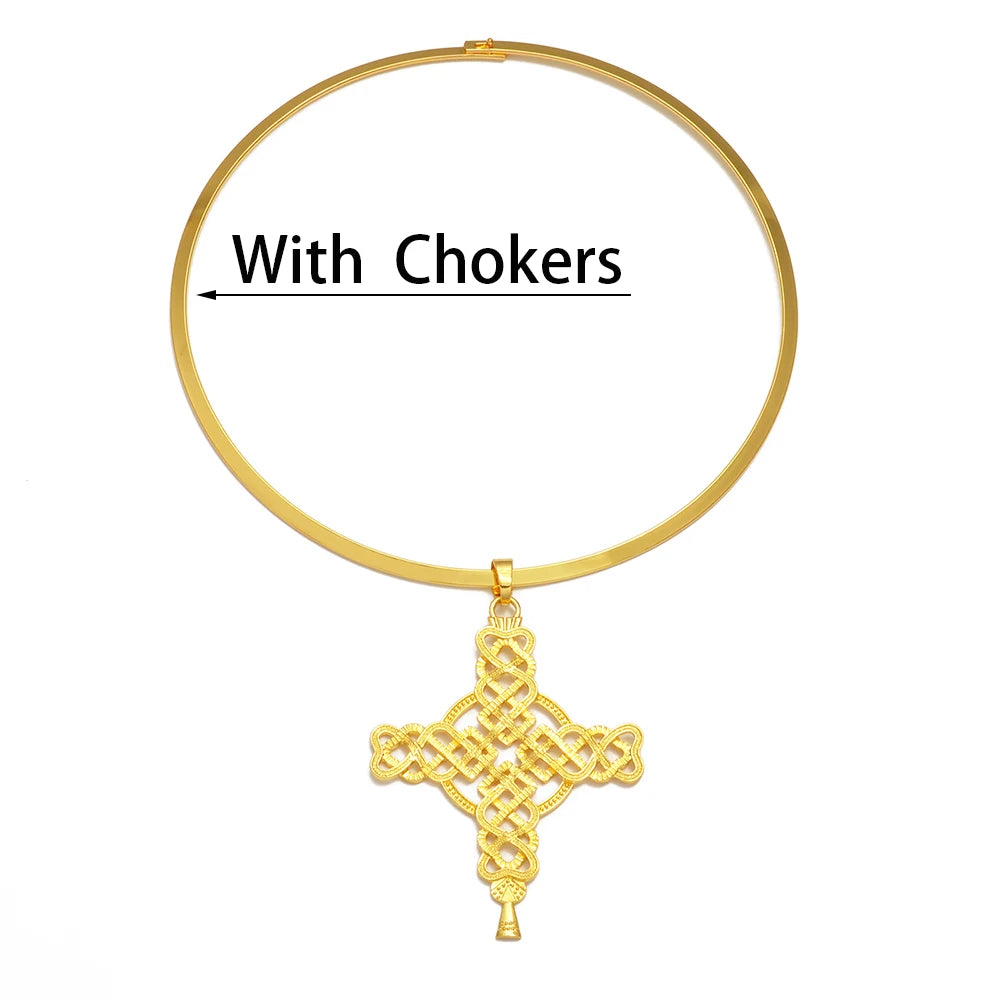 Ethiopian Cross Pendant Necklaces African Jewelry Eritrean Habesha Wedding