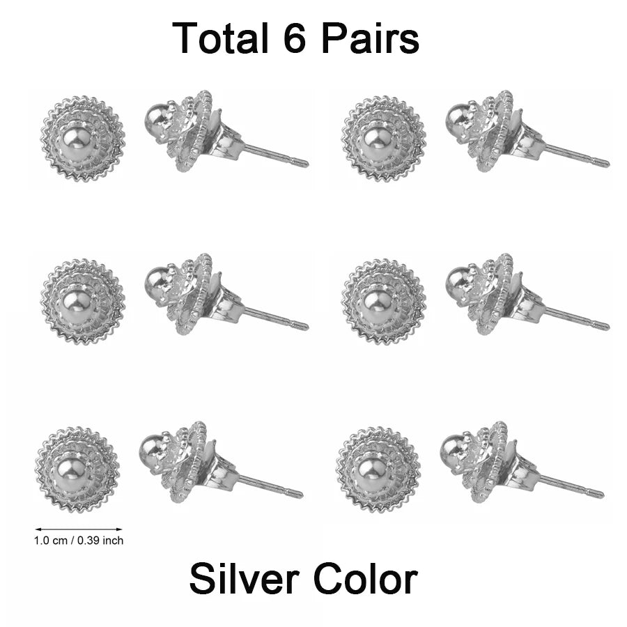 6 Pairs of Ethiopian Earrings African Eritrea Jewelry