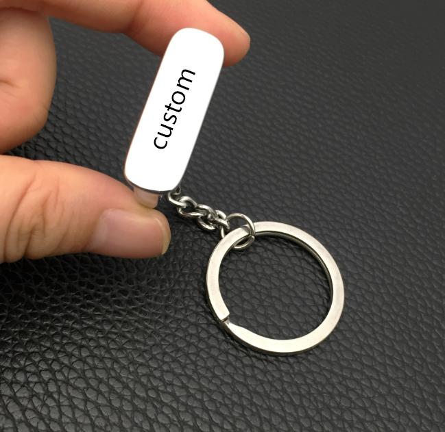 Stainless steel seirrup charm keychain gift for equestian fans custom laser engraved for text&organization logo