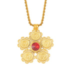 Ethiopia Coins Jewelry Arab Pendant Necklaces Women Ethiopian Wedding Eritrea African Gold Color Coin Jewellery