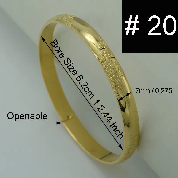 Bangle Jewelry Gold Plated Ethiopian Bracelet Openable for Women African Wedding