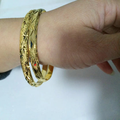 Bangle Jewelry Gold Plated Ethiopian Bracelet Openable for Women African Wedding
