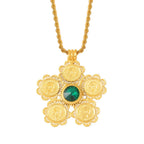 Ethiopia Coins Jewelry Arab Pendant Necklaces Women Ethiopian Wedding Eritrea African Gold Color Coin Jewellery