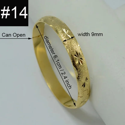 Bangle Jewelry Gold Plated Ethiopian Bracelet Openable for Women African Wedding