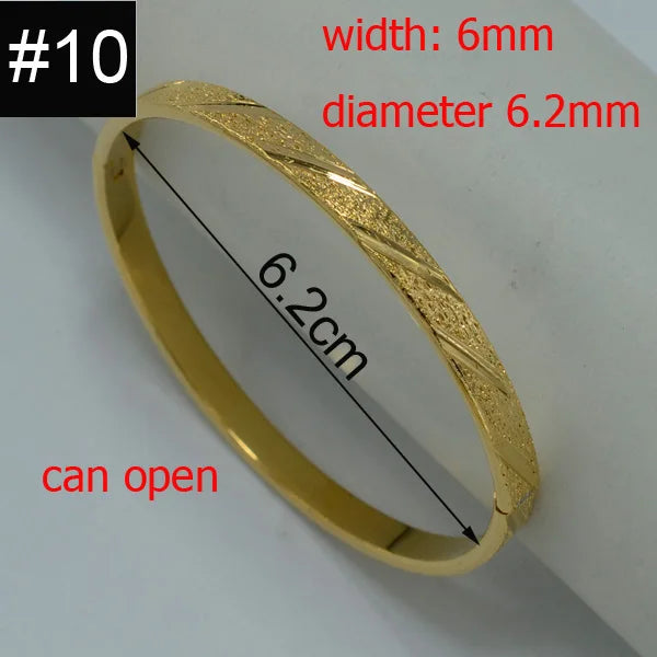 Bangle Jewelry Gold Plated Ethiopian Bracelet Openable for Women African Wedding