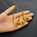 Wholesale African Necklace Earrings Jewelry sets Habesha Ethiopian Jewellery Gold Color Bridal Wedding Products