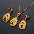 Wholesale African Necklace Earrings Jewelry sets Habesha Ethiopian Jewellery Gold Color Bridal Wedding Products