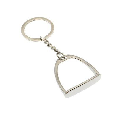Stainless steel seirrup charm keychain gift for equestian fans custom laser engraved for text&organization logo