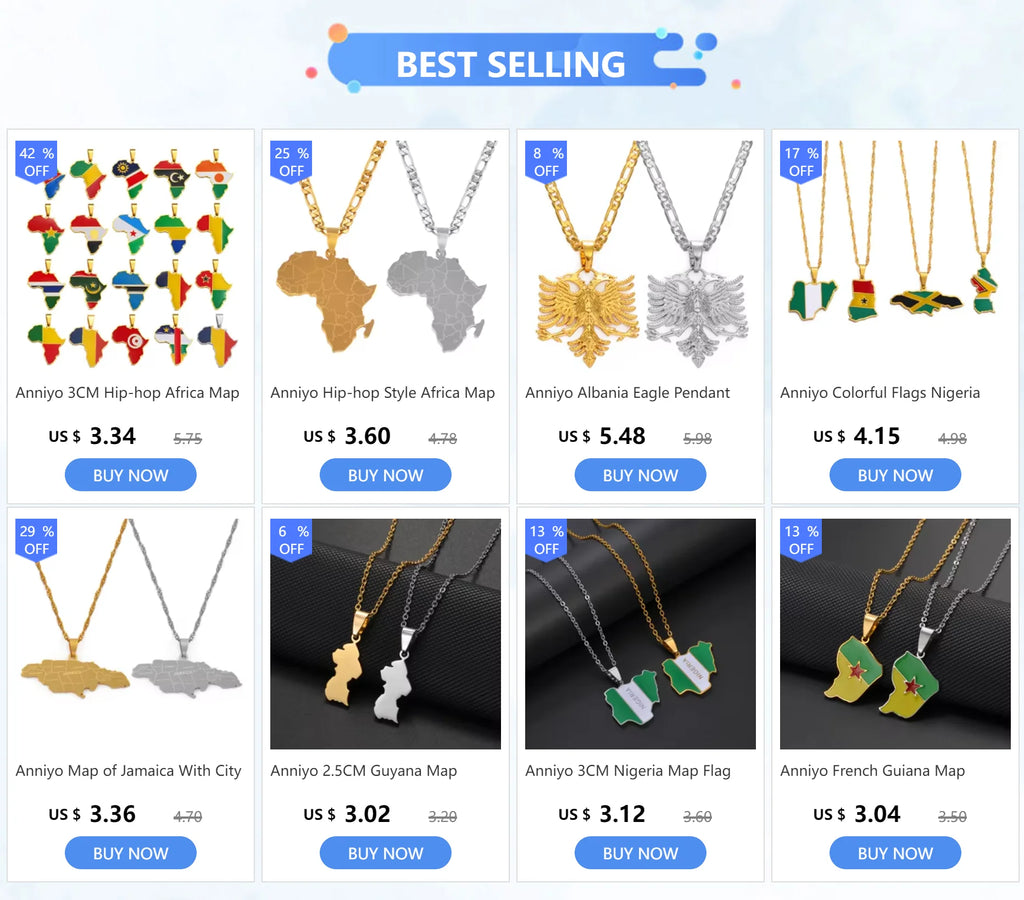 Eritrea Map Flag Pendant Thin Necklaces for Women  Gold Color Jewelry African Map of Eritrean