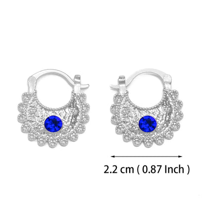 Small Stud Earrings With Rhinestone Ethiopian Eritrean African Jewelry Women