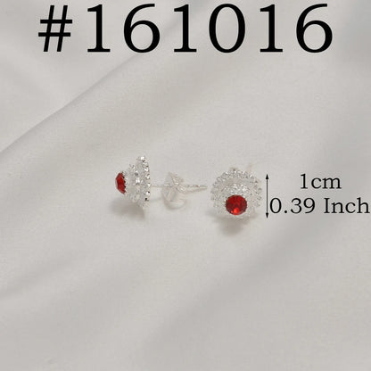 Ethiopian Small Round & Cross Stud Earrings Women  Eritrean Jewelry African Little Ear Studs With Rhinestone