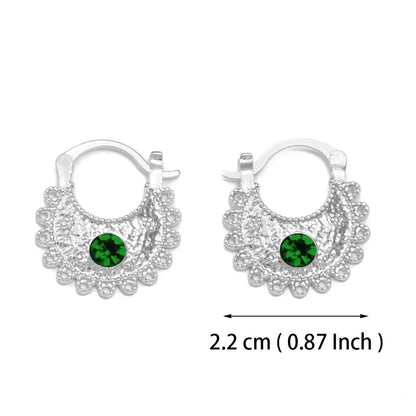 Small Stud Earrings With Rhinestone Ethiopian Eritrean African Jewelry Women