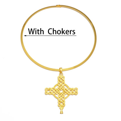 Ethiopian Cross Pendant Necklaces African Jewelry Eritrean Habesha Wedding