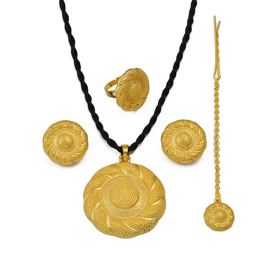 NEW Ethiopian Cross Jewelry Sets Necklaces Earrings Rings Forehead-Chain Eritrean African Habesha Accessories