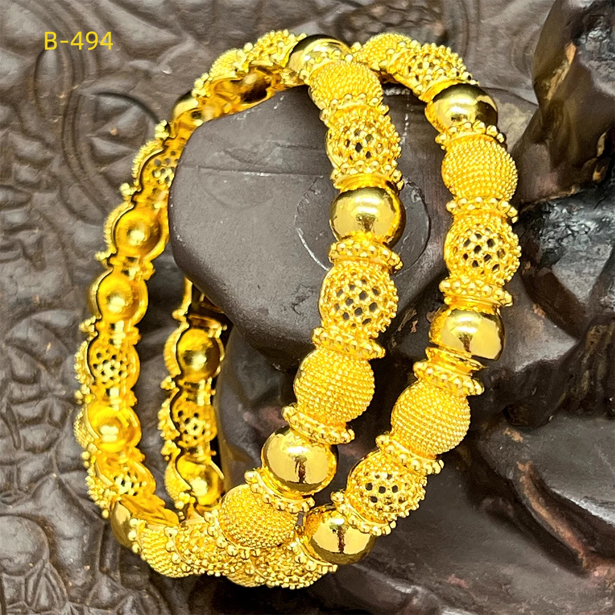 Luxury Gold Color Bangles For Women Bridal Charm Bracelet Wedding Gift Jewelry Party
