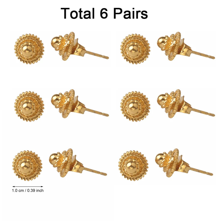 6 Pairs of Ethiopian Earrings African Eritrea Jewelry
