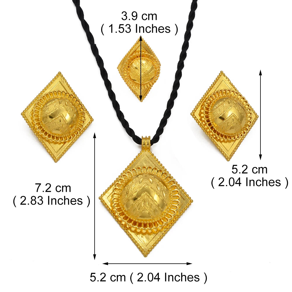 NEW Ethiopian Jewelry Sets Habesha Necklaces Earrings Rings Eritrean African Christmas Birthday Party