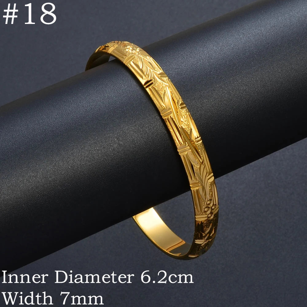 Bangle Jewelry Gold Plated Ethiopian Bracelet Openable for Women African Wedding