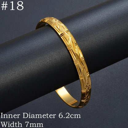 Bangle Jewelry Gold Plated Ethiopian Bracelet Openable for Women African Wedding