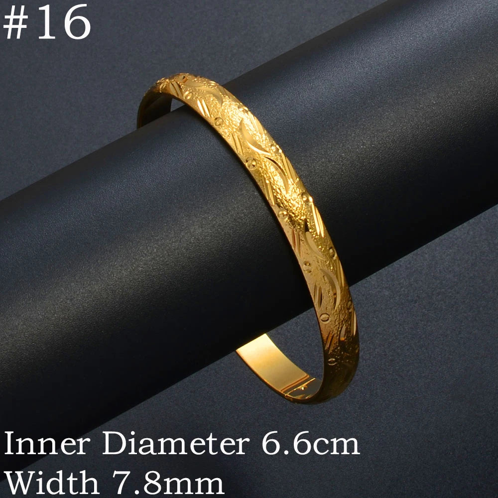 Bangle Jewelry Gold Plated Ethiopian Bracelet Openable for Women African Wedding