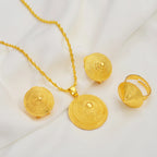 Ethiopian Eritrea Small Size Jewelry Sets Necklace Earrings for Women  Africa Birthday Party Gifts