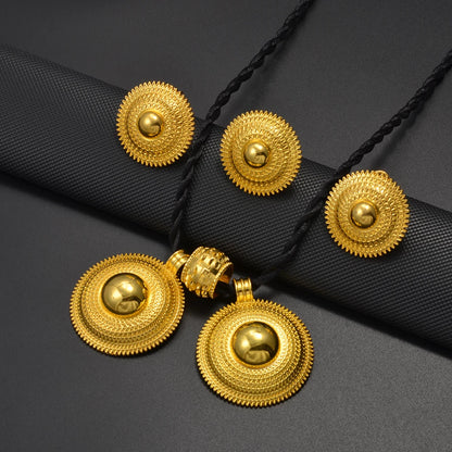 Ethiopian Jewelry Sets Necklace Earrings Ring African Habesha Eritrea Traditional Wedding