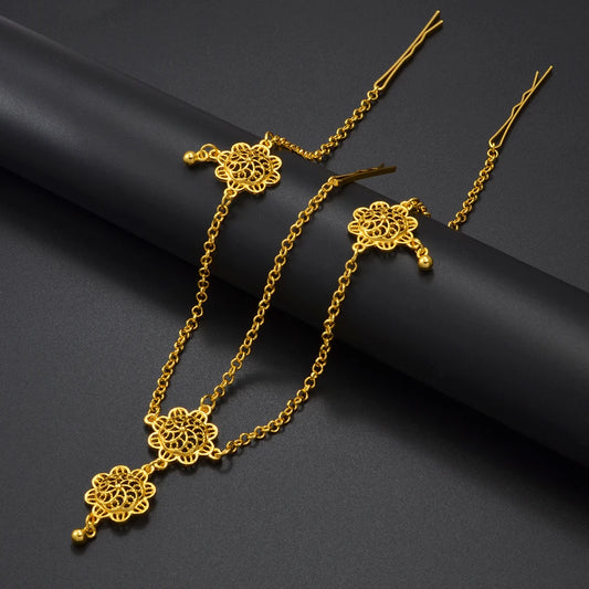 Ethiopian Eritrean Habesha African Hair Jewelry Forehead-Chain