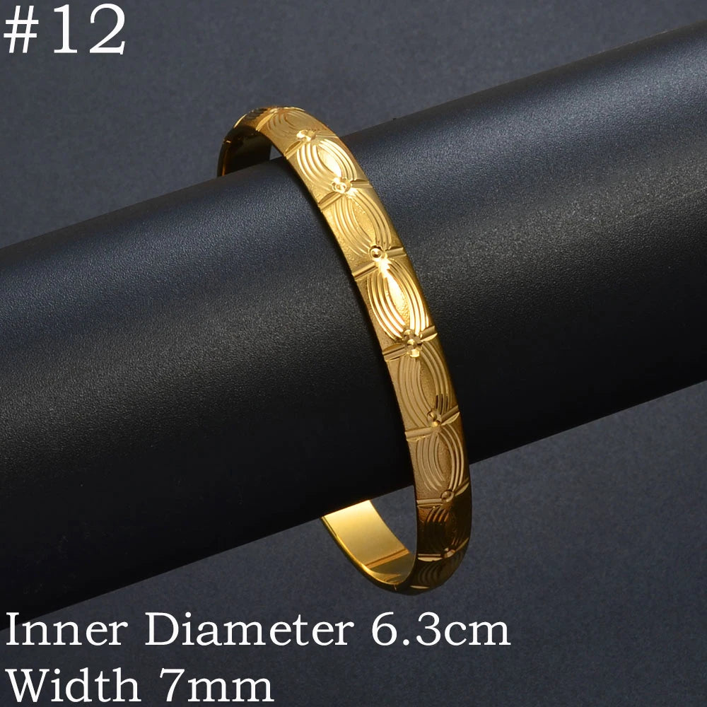 Bangle Jewelry Gold Plated Ethiopian Bracelet Openable for Women African Wedding