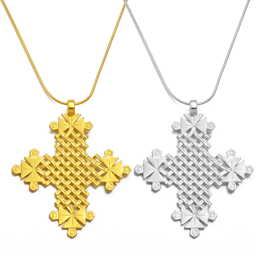 Ethiopian Traditional Ethnic Cross Jewelry Pendant Necklaces Eritrea African Afar Israel Saudi Arabia Ornaments