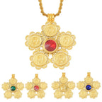 Ethiopia Coins Jewelry Arab Pendant Necklaces Women Ethiopian Wedding Eritrea African Gold Color Coin Jewellery