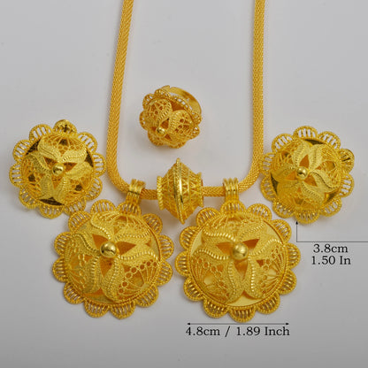 Ethiopian Jewelry Sets Necklace Earrings Ring African Traditional Bridal Set Habesha Eritrea Wedding Sudan