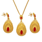 Wholesale African Necklace Earrings Jewelry sets Habesha Ethiopian Jewellery Gold Color Bridal Wedding Products