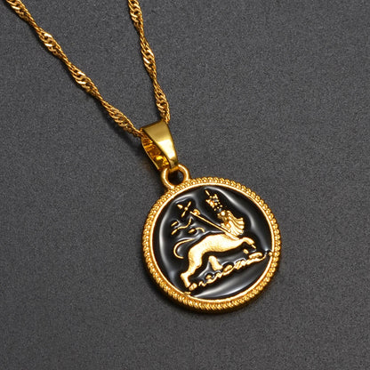 2CM Ethiopian Lion Pendant Necklace for Women  The Lion of Judah Ethnic African Jewelry