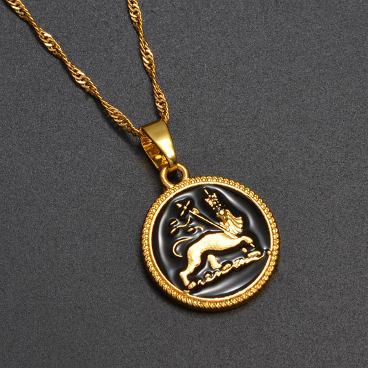 2CM Ethiopian Lion Pendant Necklace for Women  The Lion of Judah Ethnic African Jewelry