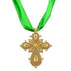 Ethiopian Big Cross Pendant DIY Rope Chain for Women ,African Wedding party Item Eritrean Jewelry Habesha