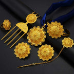 Ethiopian Jewelry sets Necklace Earrings Ring Hairpin Forehead Chain Bracelet Eritrean African Ethnic Bridal