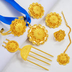 Ethiopian Jewelry sets Necklace Earrings Ring Hairpin Forehead Chain Bracelet Eritrean African Ethnic Bridal