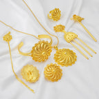 Habesha Jewelry for Women Eritrea Ethiopian African Bridal Wedding Necklaces Earrings Ring Bracelet Head Chain
