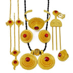Ethiopian Jewelry sets Necklaces Earrings Rings Bracelet Hairpin African Eritrean Habesha Wedding Accessories