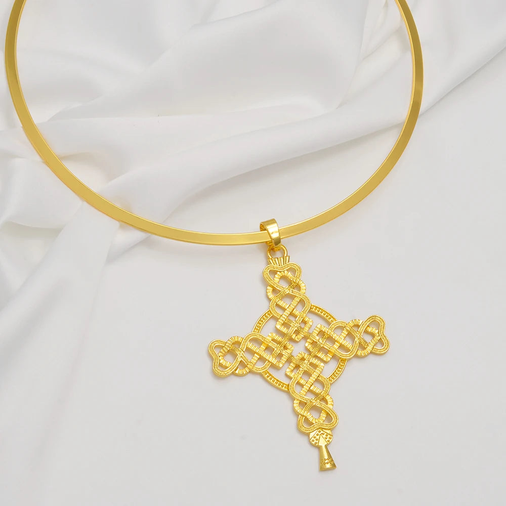 Ethiopian Cross Pendant Necklaces African Jewelry Eritrean Habesha Wedding