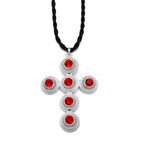 Ethiopian Cross Pendant and Black Rope For Women  Silver Color/Gold Color African Jewelry Eritrean Married