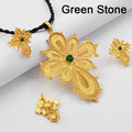 Ethiopian Jewelry sets Cross Pendant Necklaces Earrings Rings Silver/Gold Color African Eritrean Habesha Wedding