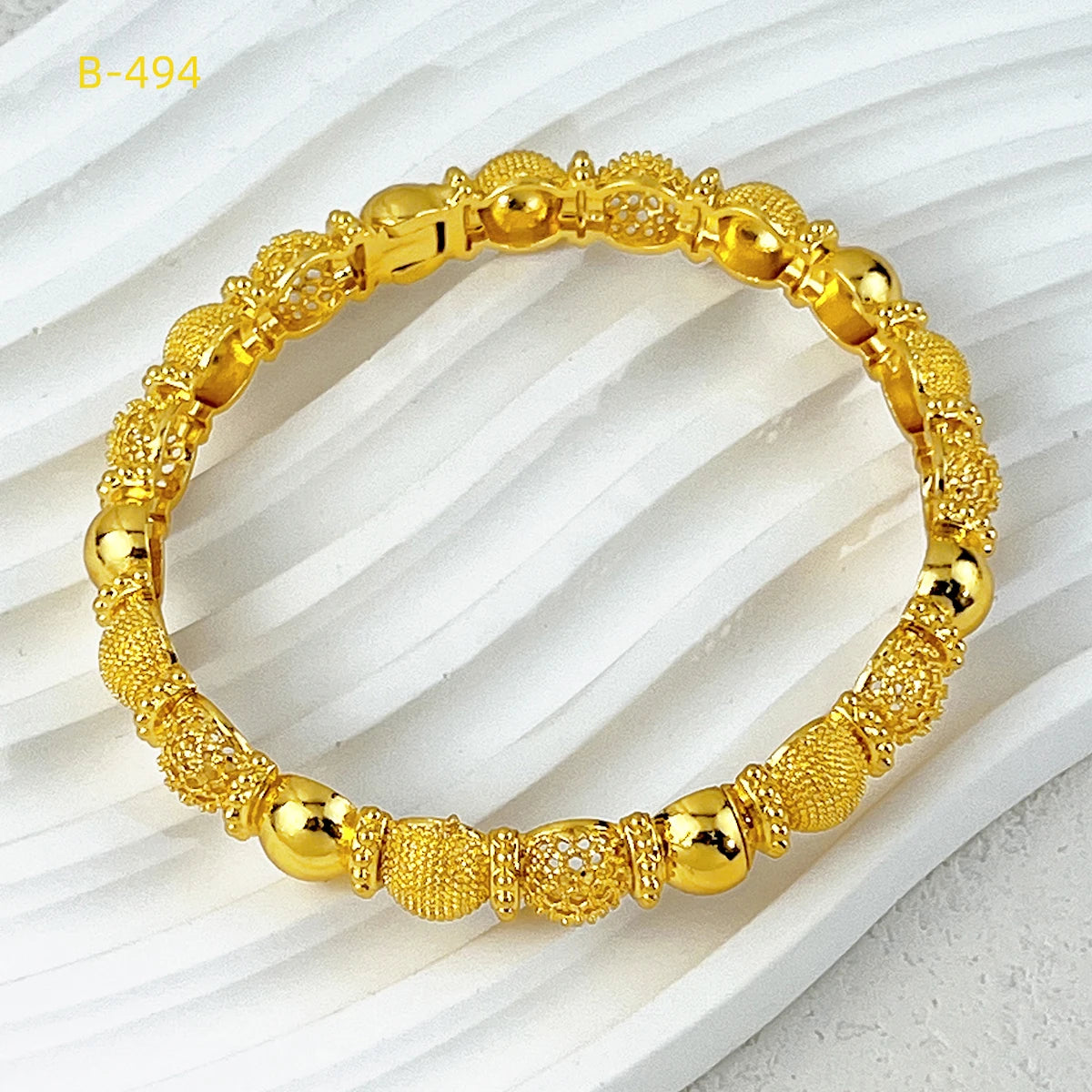 Luxury Gold Color Bangles For Women Bridal Charm Bracelet Wedding Gift Jewelry Party