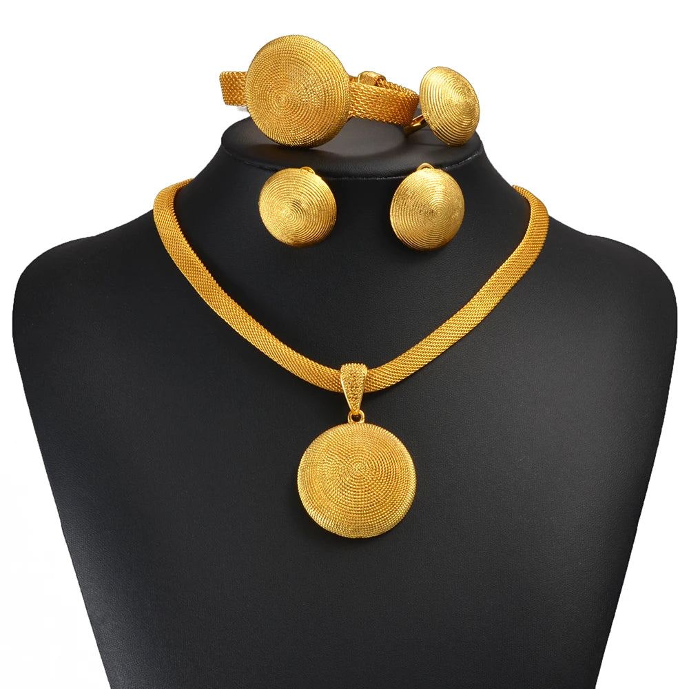 African Jewelry Sets Necklace Earrings Ring Bracelet Ethiopian Eritrean Congo Nigeria Saudi Arabia Dubai Egypt