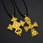 Large Cross Ethiopian Eritrean Big Pendant RopeTraditional Ornaments Habesha Jewelry