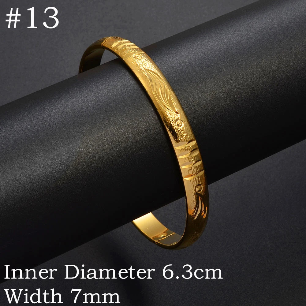 Bangle Jewelry Gold Plated Ethiopian Bracelet Openable for Women African Wedding