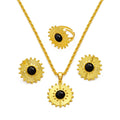 Ethiopian Eritrea Round Jewelry Sets With Pearl Necklace Earrings Rings for Women  African Brides Accessories
