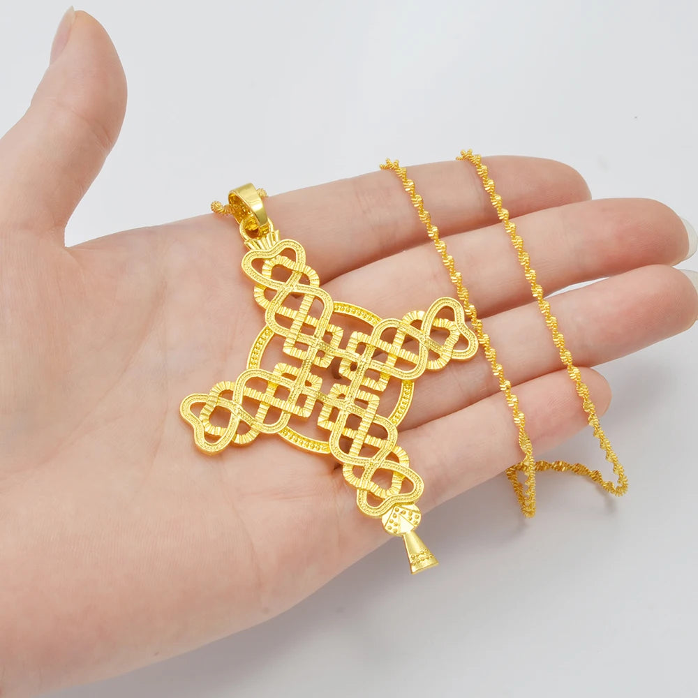 Ethiopian Cross Pendant Necklaces African Jewelry Eritrean Habesha Wedding