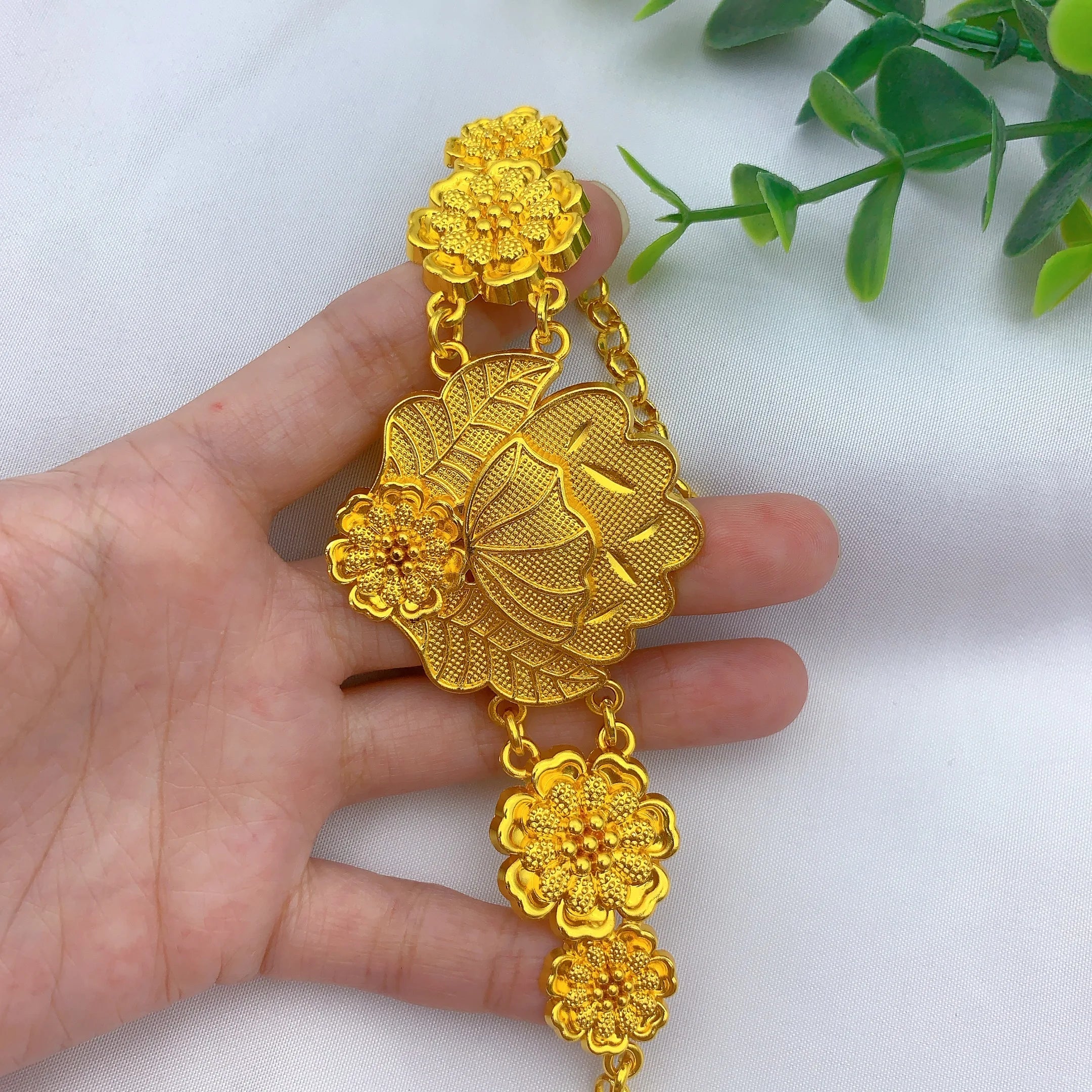 Luxury African Big Jewelry Set For Women Ethiopian Dubai 24K Gold Color Long Necklace Sets Wedding Party Gifts Wholesale