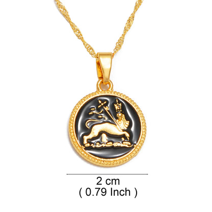 2CM Ethiopian Lion Pendant Necklace for Women  The Lion of Judah Ethnic African Jewelry
